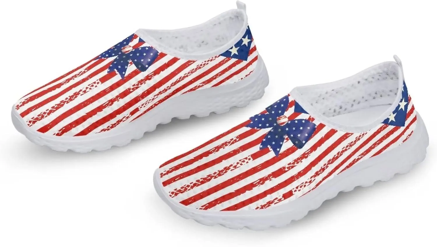 Jeiento Christmas Shoes for Womens Girls Walking Shoes Tennis Shoes Breathable Comfortable Athletic Running Shoe US 5.5-11.5