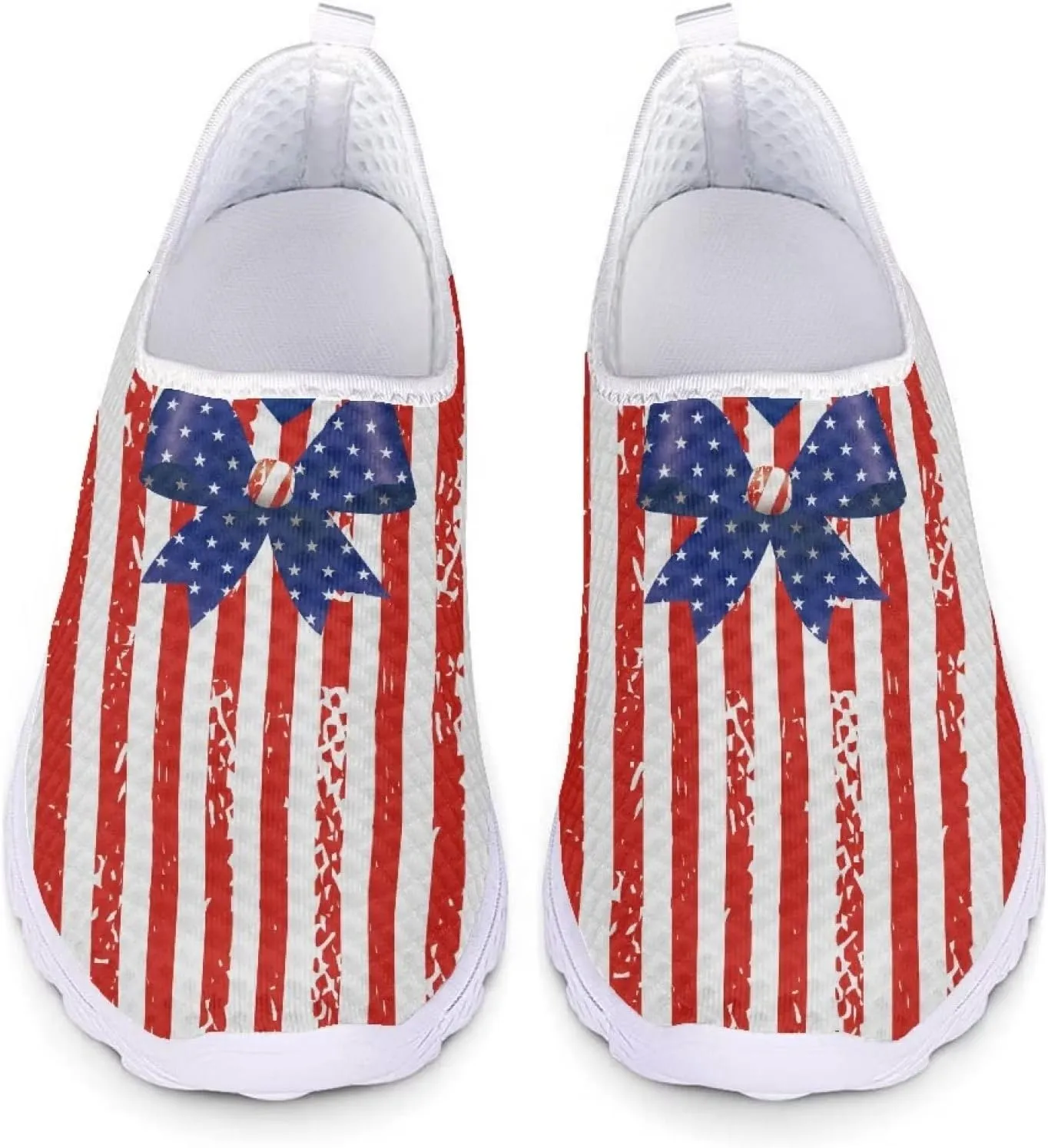 Jeiento Christmas Shoes for Womens Girls Walking Shoes Tennis Shoes Breathable Comfortable Athletic Running Shoe US 5.5-11.5