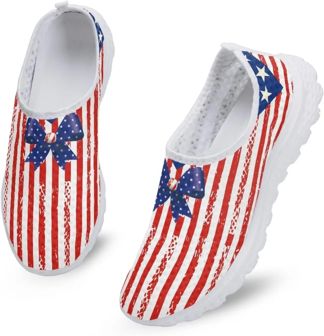 Jeiento Christmas Shoes for Womens Girls Walking Shoes Tennis Shoes Breathable Comfortable Athletic Running Shoe US 5.5-11.5