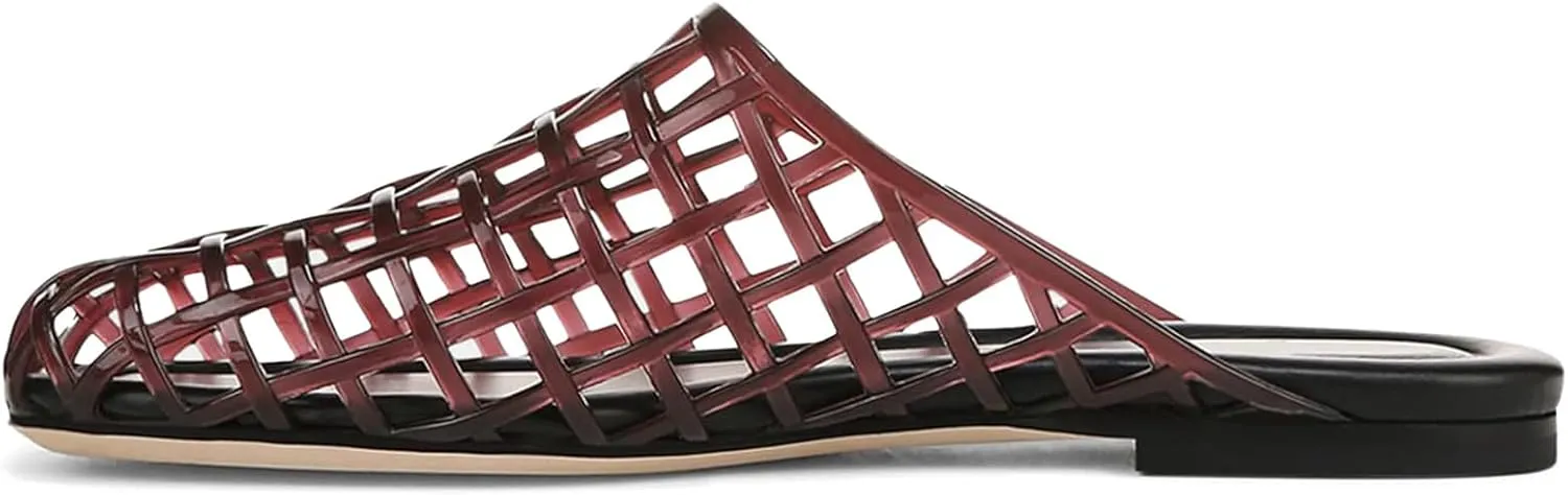 Jelly Shoes for Women Slip on Jelly Mesh Slides Comfortable Closed Toe Jelly Flats Sandals Jelly Summer Beach Slippers
