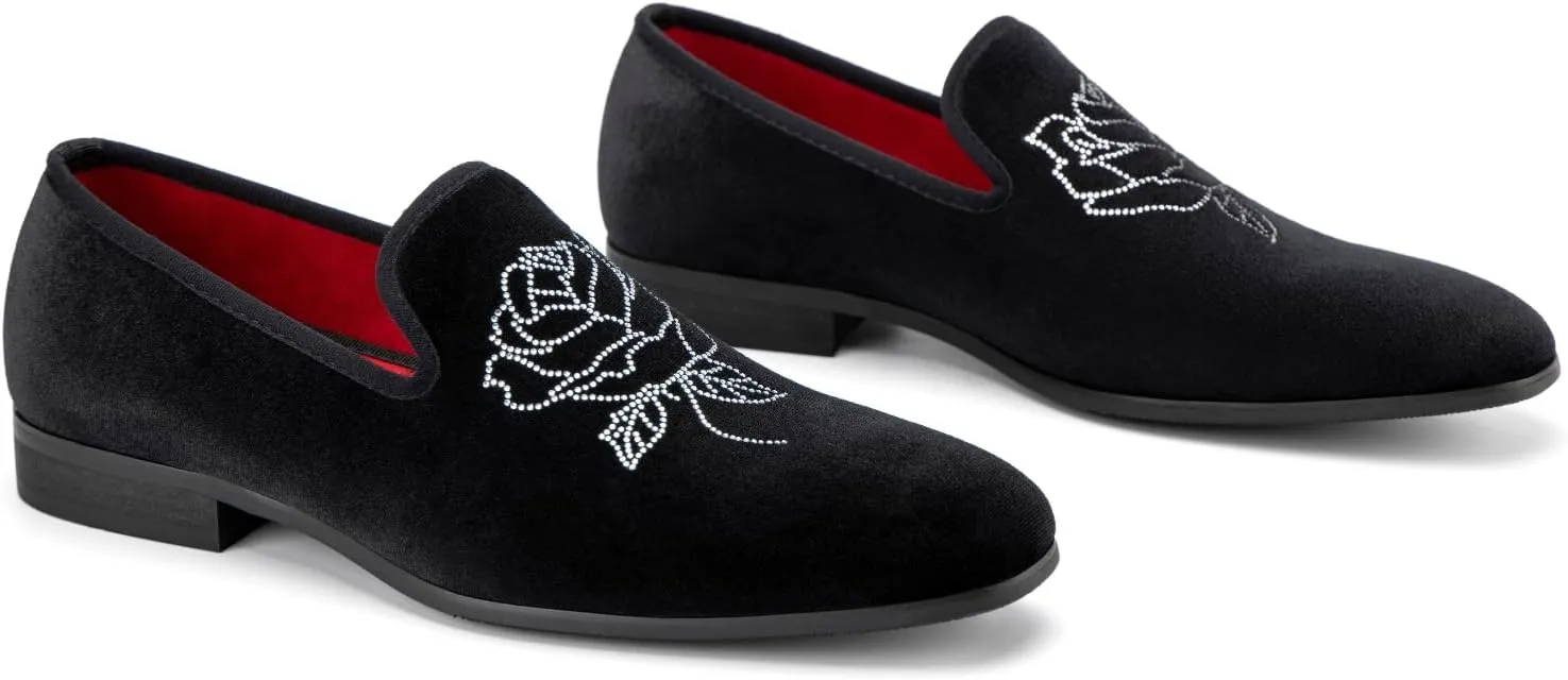 JITAI Men Loafers Slip-On Shoes for Men Fashion Dress Shoes Tuxedo Shoes