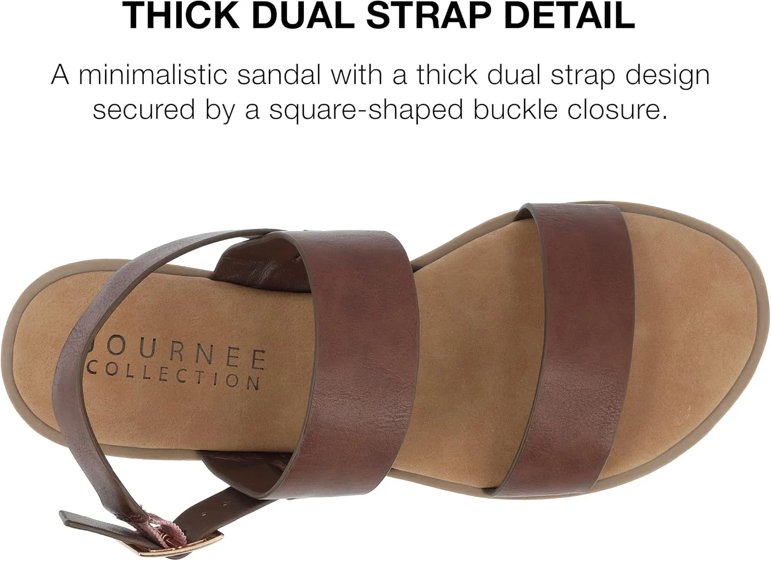 Journee Collection Women's Lavine Multi Strap Flat Sandals