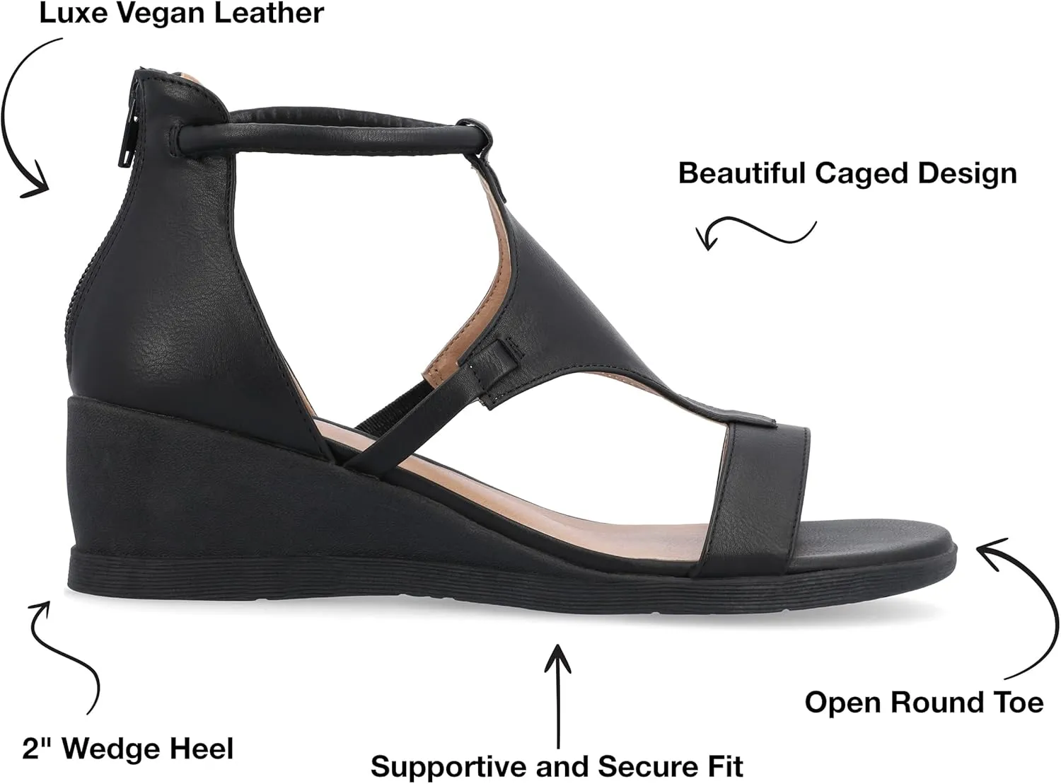 Journee Collection Women's Trayle Wedge Sandals