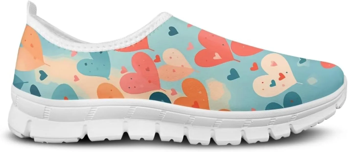 JoyLamoria Love Shoes Unisex Slip On Low Top Fashion Sneakers Comfortable Walking Flats Loafer&Travel Shoes