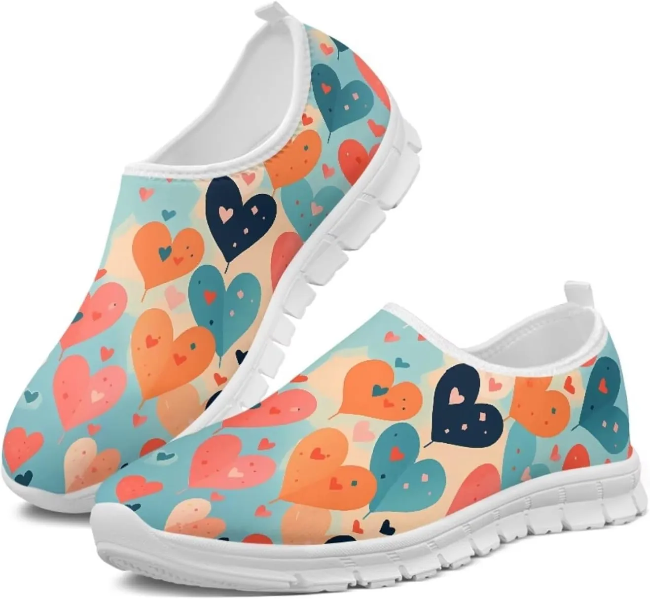 JoyLamoria Love Shoes Unisex Slip On Low Top Fashion Sneakers Comfortable Walking Flats Loafer&Travel Shoes