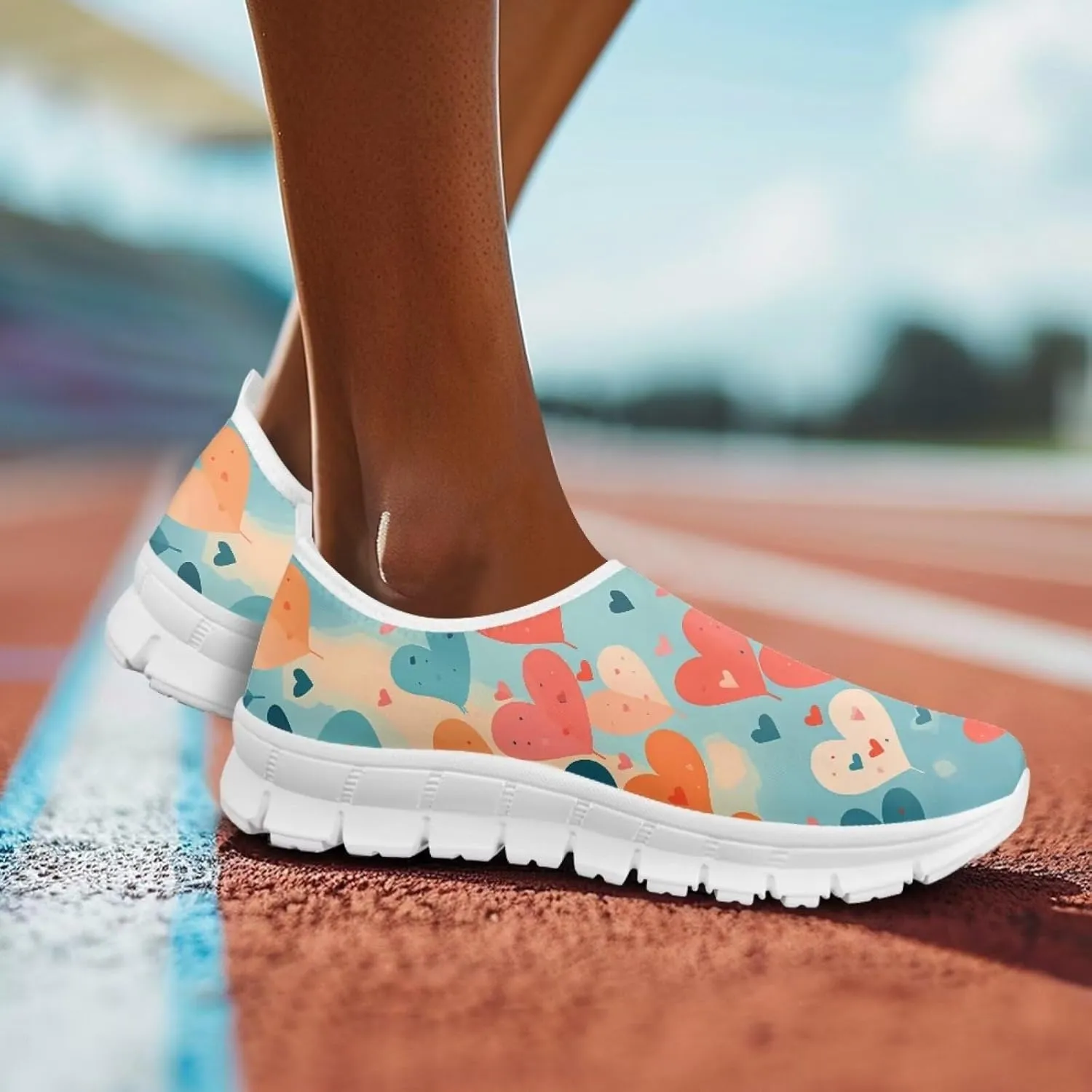 JoyLamoria Love Shoes Unisex Slip On Low Top Fashion Sneakers Comfortable Walking Flats Loafer&Travel Shoes