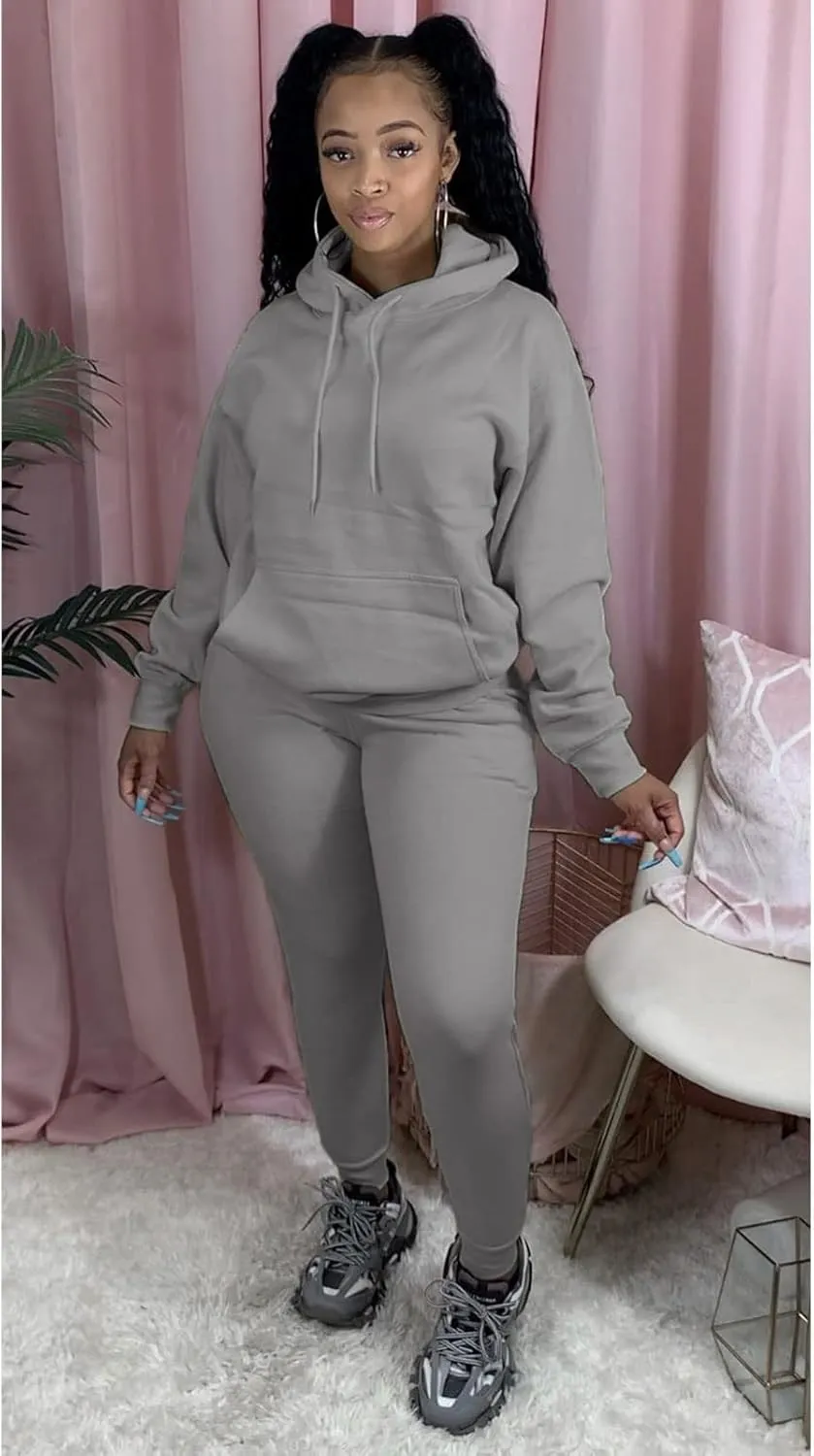 KANSOON Sweatsuits for Women Set 2 Piece Outfits Long Sleeve Hoodie Top and Jogger Pants Tracksuit