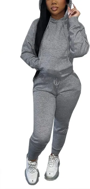 KANSOON Sweatsuits for Women Set 2 Piece Outfits Long Sleeve Hoodie Top and Jogger Pants Tracksuit