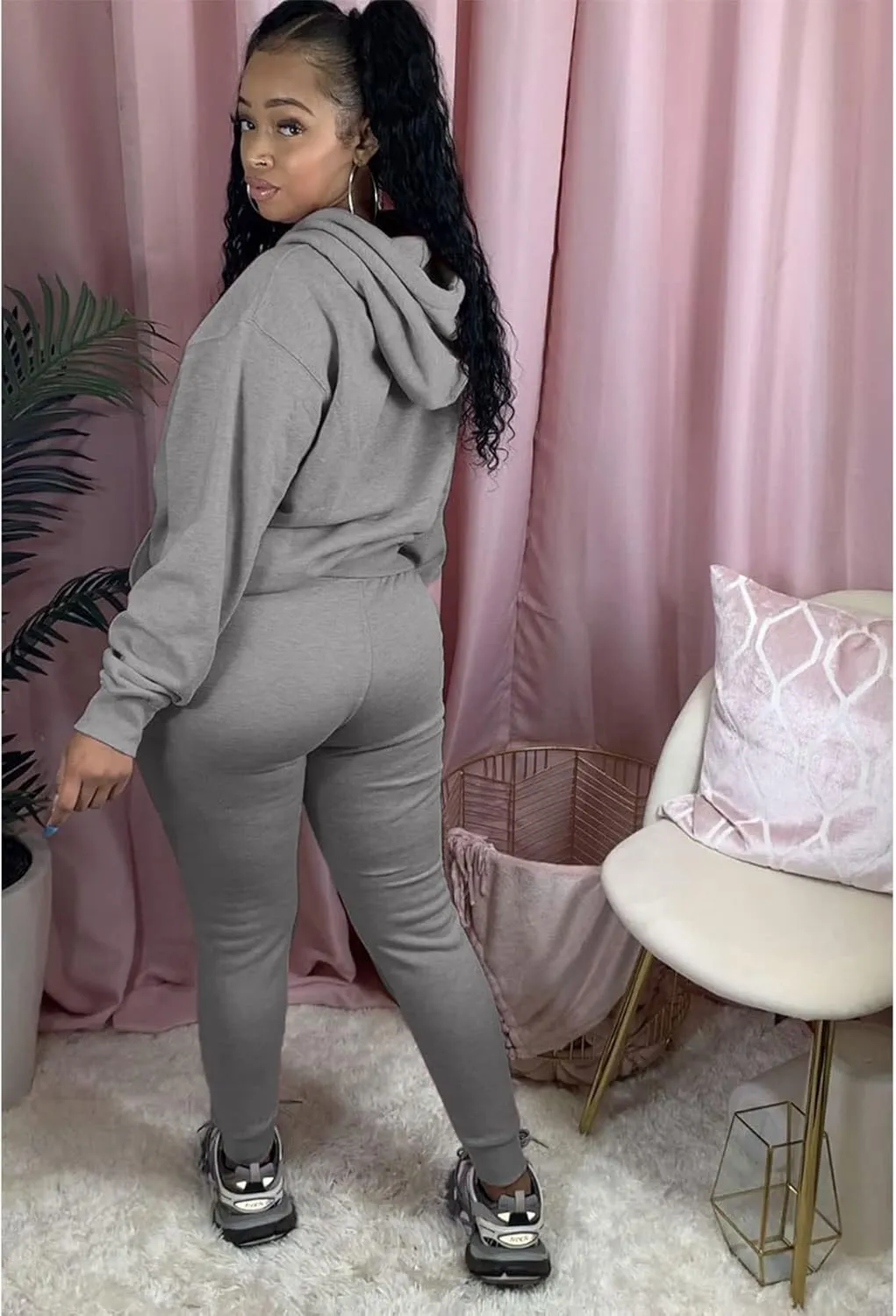 KANSOON Sweatsuits for Women Set 2 Piece Outfits Long Sleeve Hoodie Top and Jogger Pants Tracksuit