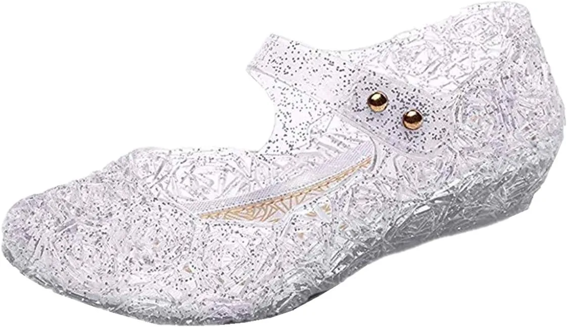 Kawai Peach Girls' Cute Sparkle Sandals Fancy Dress Up Jelly Party Dancing Cosplay Shoes