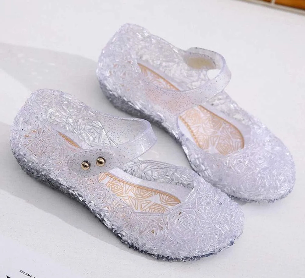Kawai Peach Girls' Cute Sparkle Sandals Fancy Dress Up Jelly Party Dancing Cosplay Shoes
