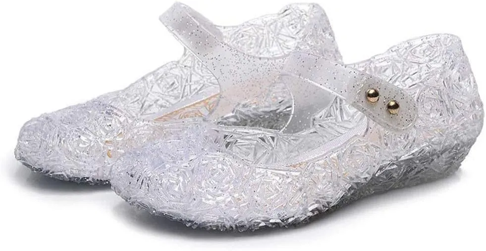 Kawai Peach Girls' Cute Sparkle Sandals Fancy Dress Up Jelly Party Dancing Cosplay Shoes
