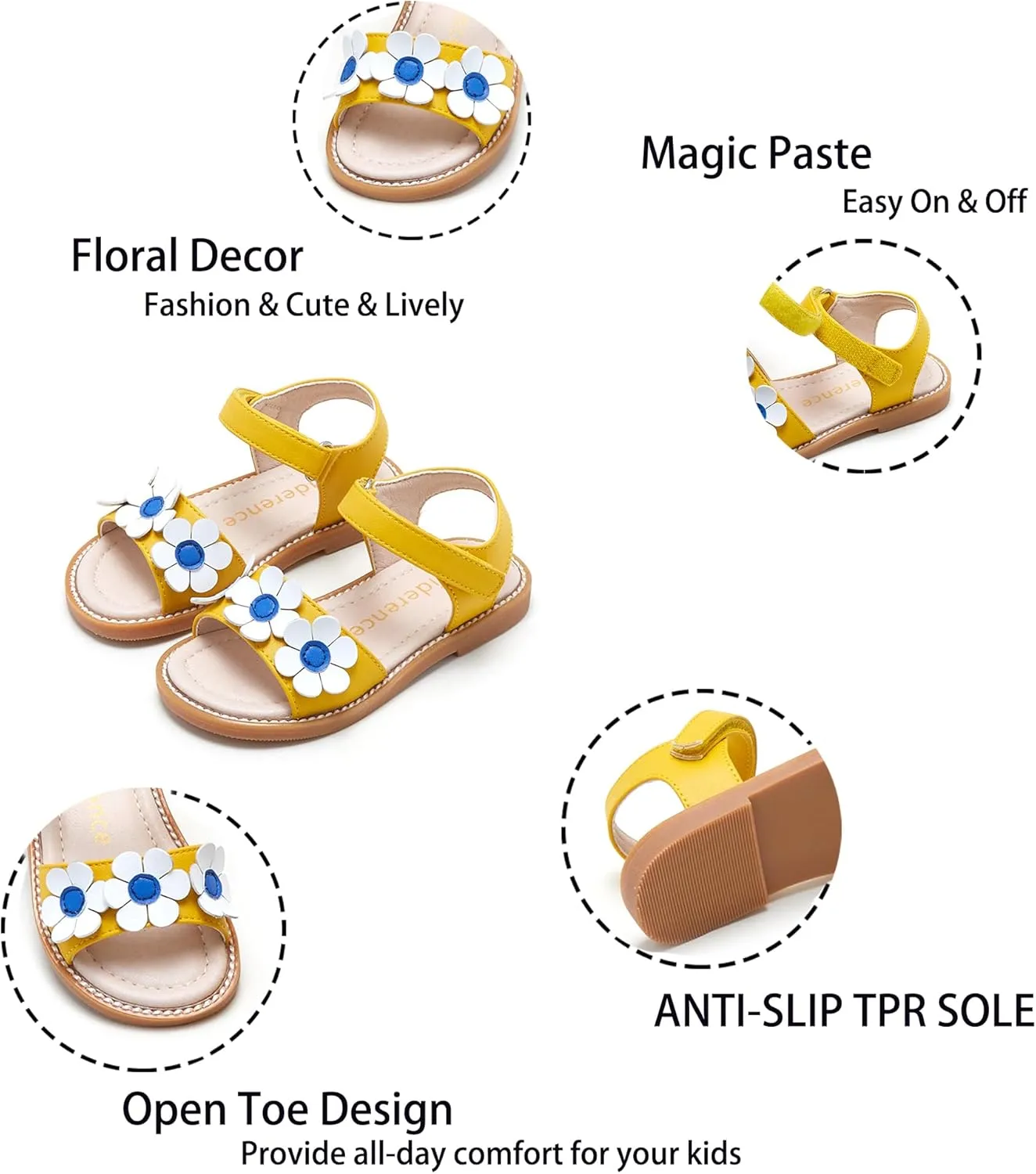 Kiderence Toddler Girls Sandals Little Girls Kids Shoes Girls Sandals Toddler