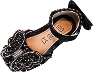 Kids Rainproof Boots Dance Shoes Princess Dress Performance Shoes Ribbon Pearl Bow Flat Solid Color