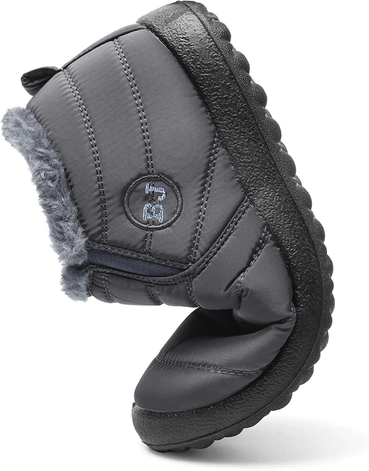 L-RUN Womens Winter Snow Boots Fur Lined Warm Ankle Boots Slip on Men's Snow Ankle Boots Lightweight Outdoor Footwear