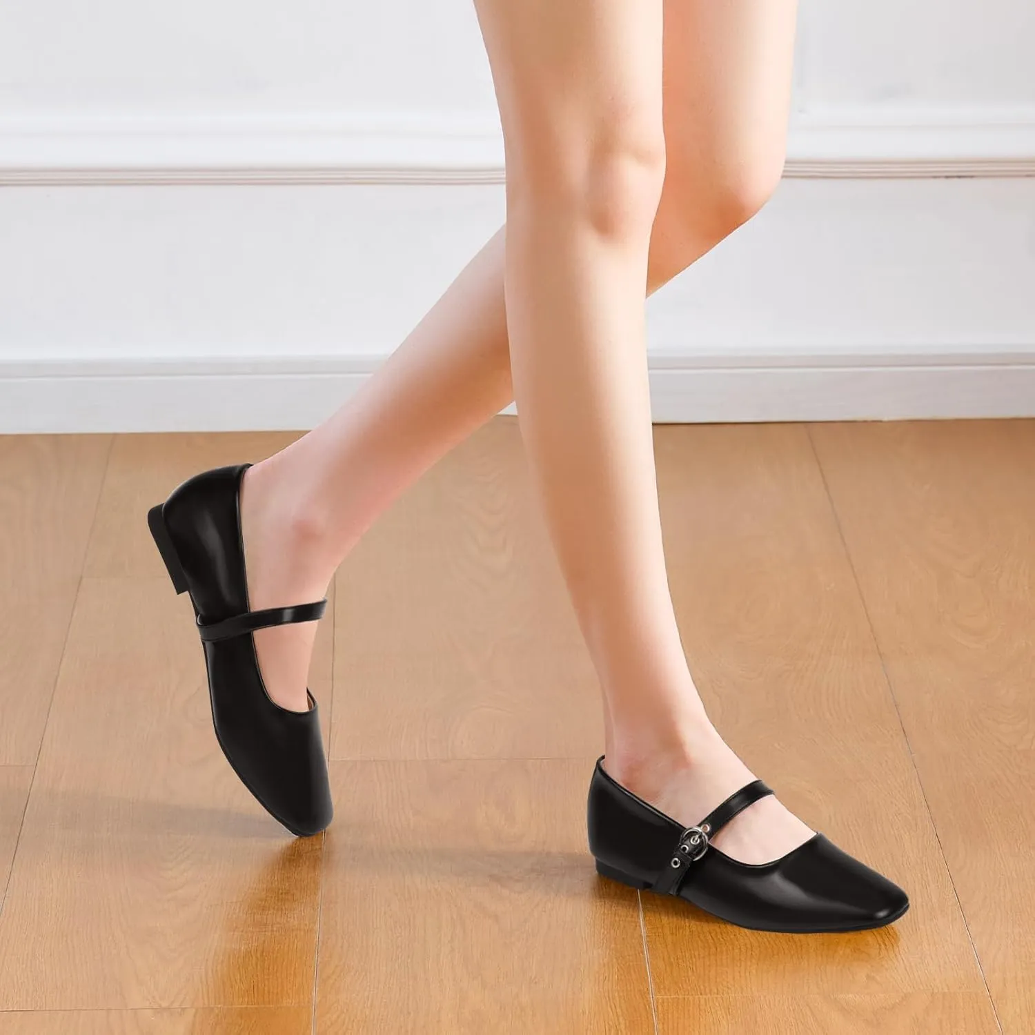 Leopard Flats for Women Mesh Ballet Flats Mary Jane Animal Print Shoes Slip On Casual Breathable Ballerina Flats