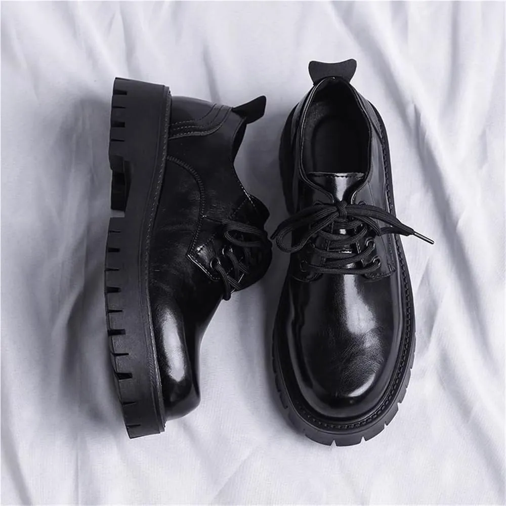 Loafers Classic Round Toe Oxfords Lace Up Platform Dress Shoes Business Casual Prom Wedding Suit for Men Lightweight and Comfortable Shoes