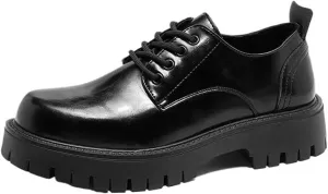 Loafers Classic Round Toe Oxfords Lace Up Platform Dress Shoes Business Casual Prom Wedding Suit for Men Lightweight and Comfortable Shoes