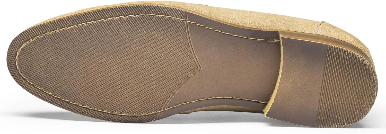 Loafers for Men - Genuine Leather Horsebit Loafers | Classic Dress Shoes with Polished Metal Detail for Formal Wear