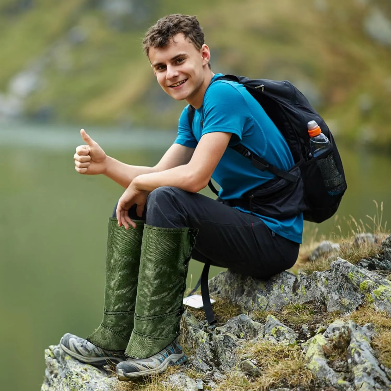 Luwint Kids Leg Gaiters, Waterproof Canvas for Hiking Snow Boot