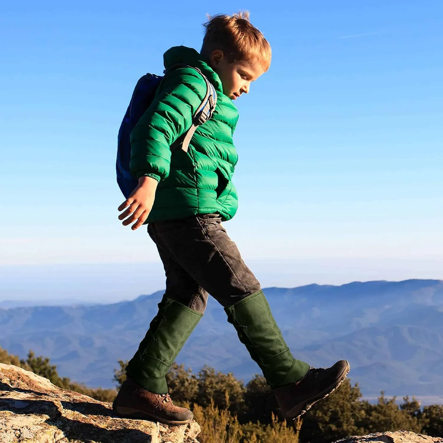 Luwint Kids Leg Gaiters, Waterproof Canvas for Hiking Snow Boot
