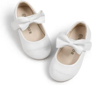 Mary Jane Little Girls Dress Shoes Toddler Baby Ballet Flats Flower Girls Wedding Party Bow Princess Kid Shoes