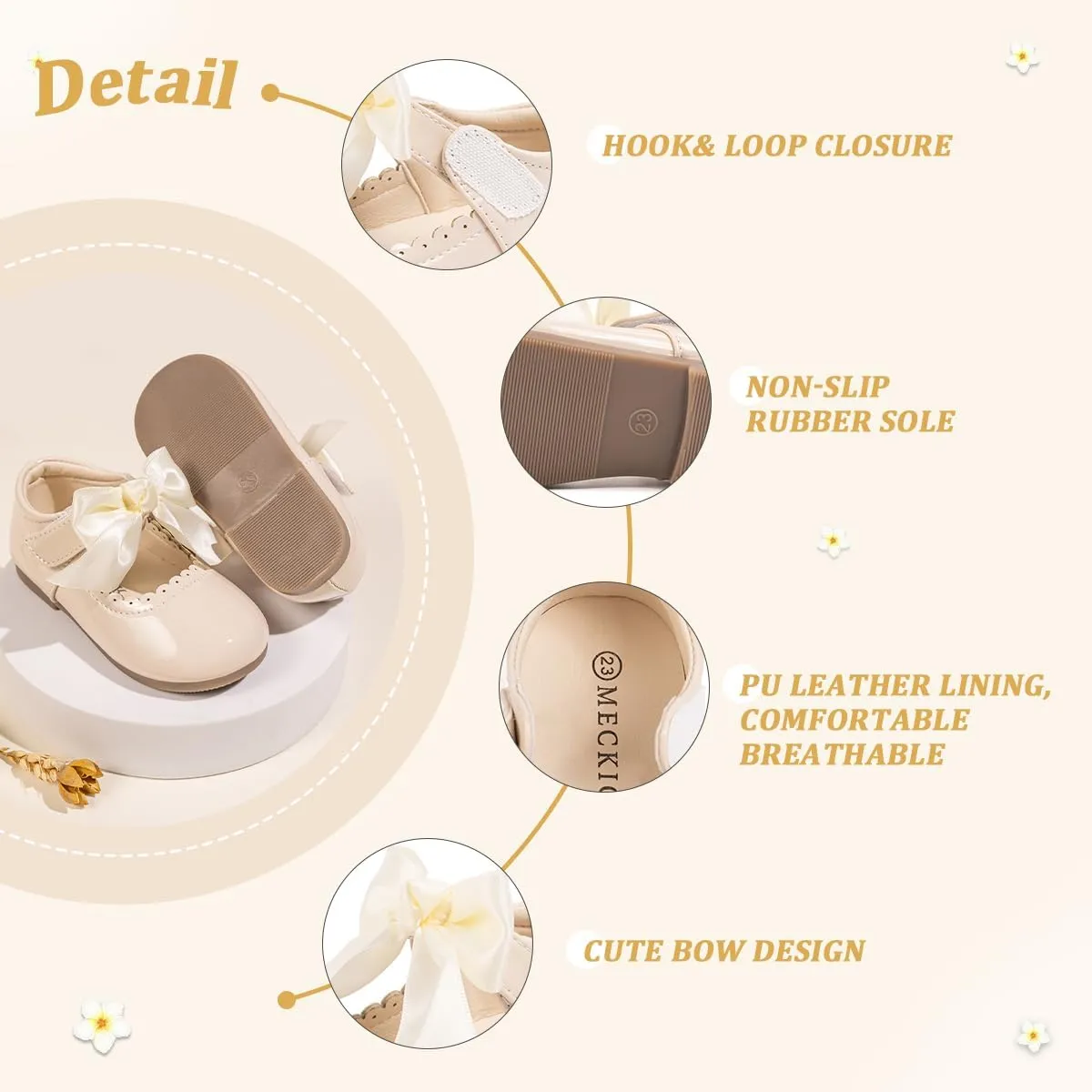 Mary Jane Little Girls Dress Shoes Toddler Baby Ballet Flats Flower Girls Wedding Party Bow Princess Kid Shoes