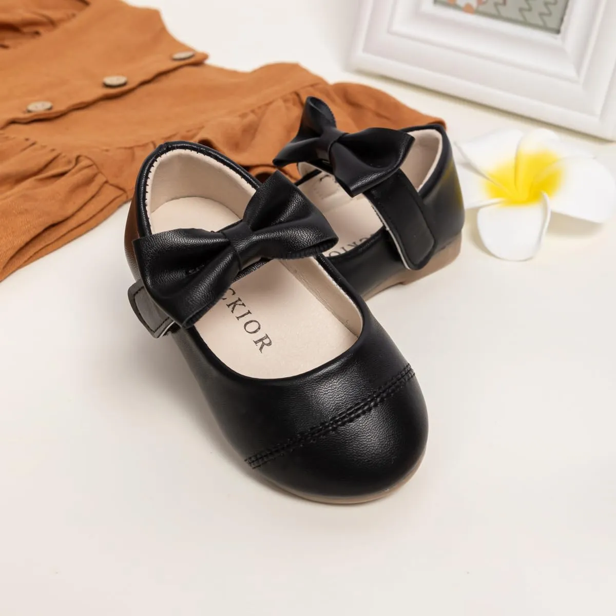 Mary Jane Little Girls Dress Shoes Toddler Baby Ballet Flats Flower Girls Wedding Party Bow Princess Kid Shoes