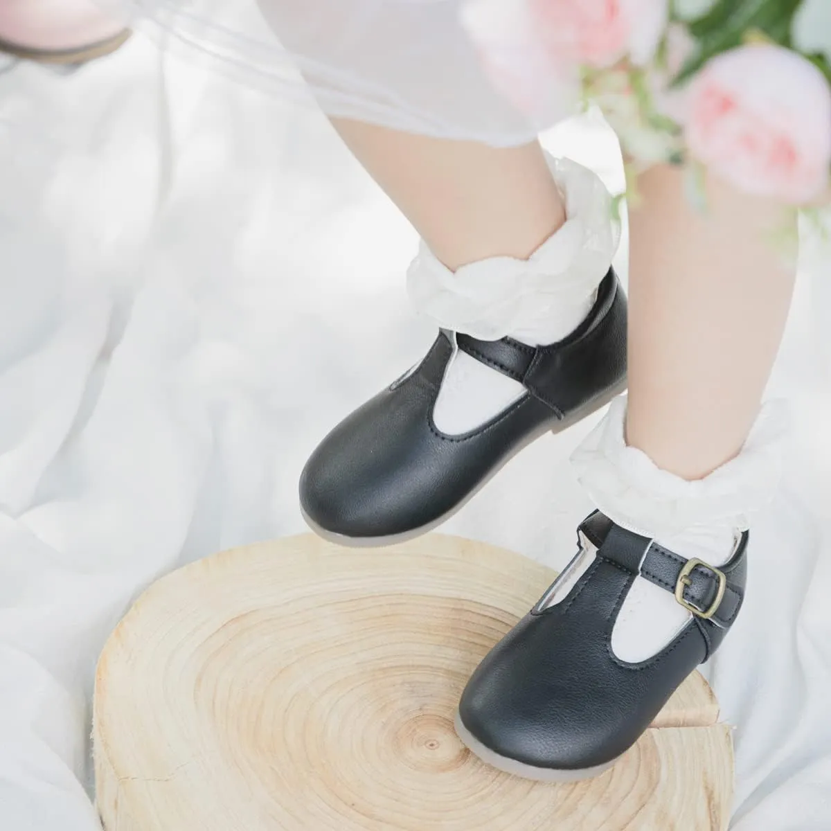 Mary Jane Little Girls Dress Shoes Toddler Baby Ballet Flats Flower Girls Wedding Party Bow Princess Kid Shoes