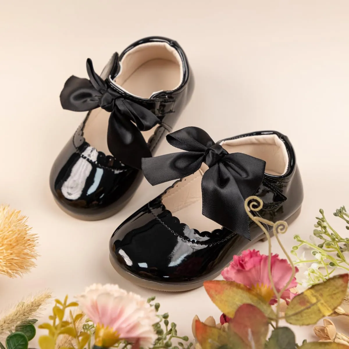 Mary Jane Little Girls Dress Shoes Toddler Baby Ballet Flats Flower Girls Wedding Party Bow Princess Kid Shoes