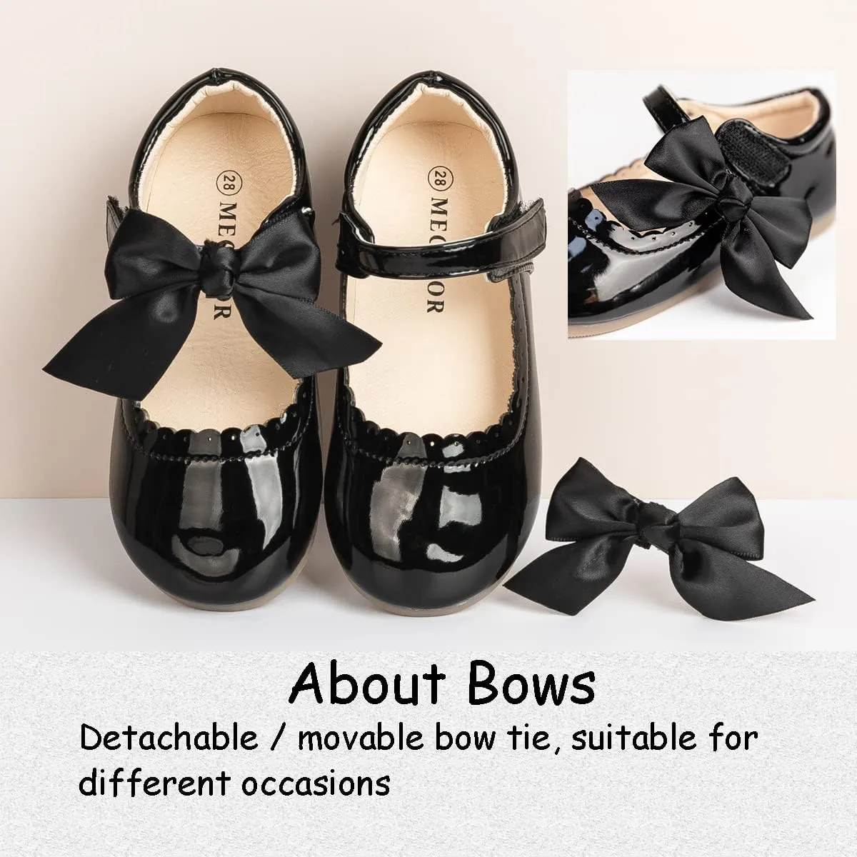 Mary Jane Little Girls Dress Shoes Toddler Baby Ballet Flats Flower Girls Wedding Party Bow Princess Kid Shoes