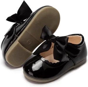 Mary Jane Little Girls Dress Shoes Toddler Baby Ballet Flats Flower Girls Wedding Party Bow Princess Kid Shoes