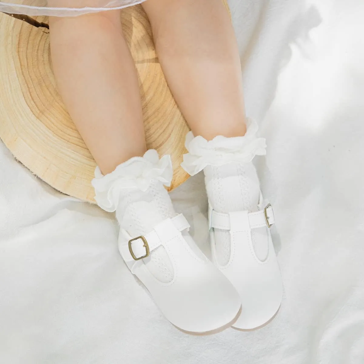 Mary Jane Little Girls Dress Shoes Toddler Baby Ballet Flats Flower Girls Wedding Party Bow Princess Kid Shoes