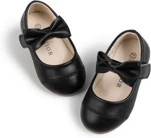 Mary Jane Little Girls Dress Shoes Toddler Baby Ballet Flats Flower Girls Wedding Party Bow Princess Kid Shoes