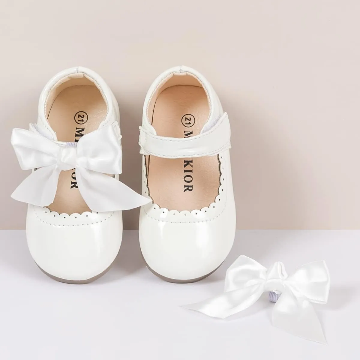 Mary Jane Little Girls Dress Shoes Toddler Baby Ballet Flats Flower Girls Wedding Party Bow Princess Kid Shoes