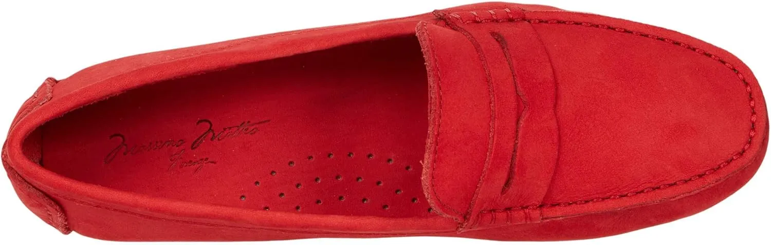 Massimo Matteo Penny Keeper - Loafers for Women - Rich Nubuck - Leather Upper - Cushioned Leather Footbed