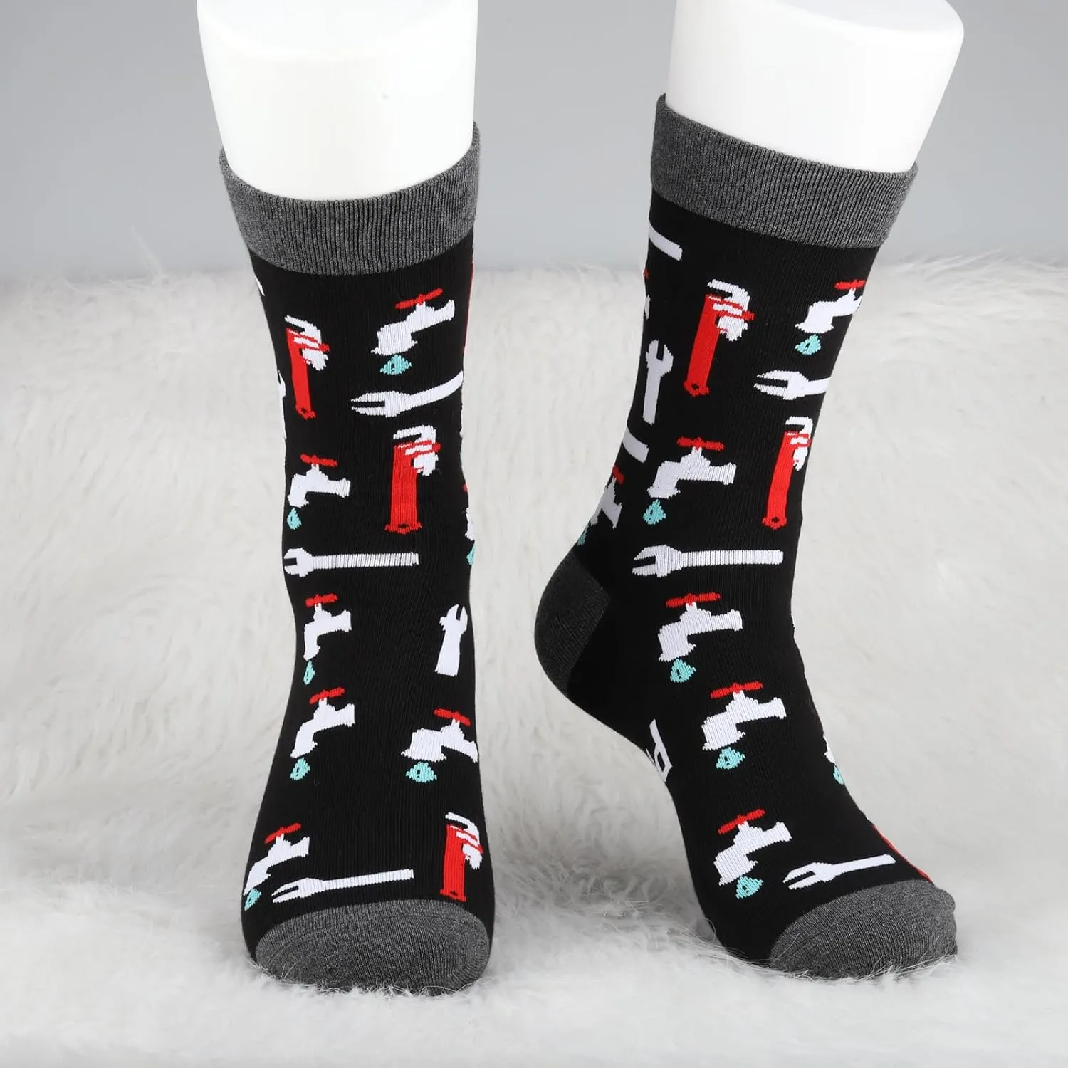 MBMSO Plumbing Socks - 2 Pairs Trust Me I'm a Plumber Socks Funny Plumber Gift for Men
