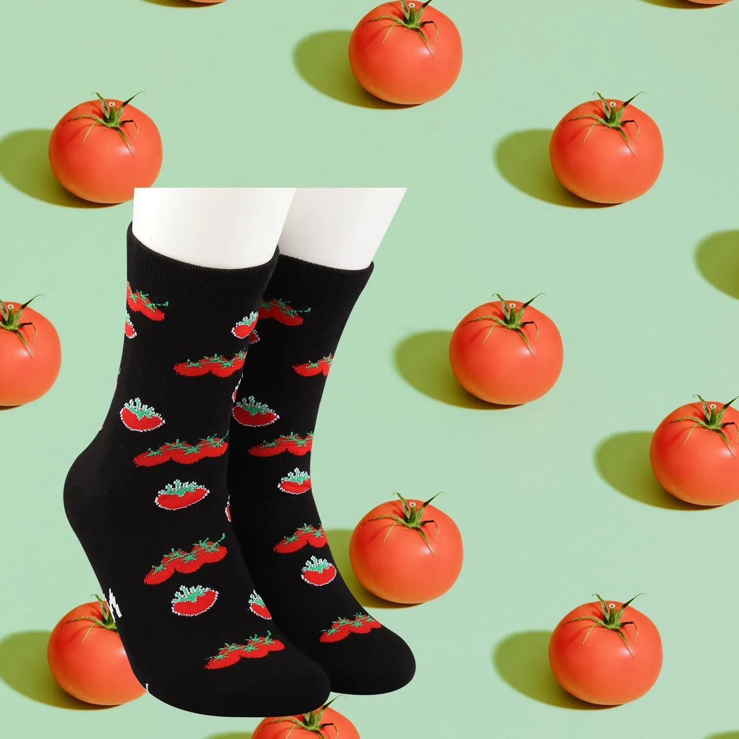 MBMSO Tomato Whisperer Socks - Vegetarian Gift for Tomato Lover, Funny Vegan Socks for Grower, Gardener, Farmer