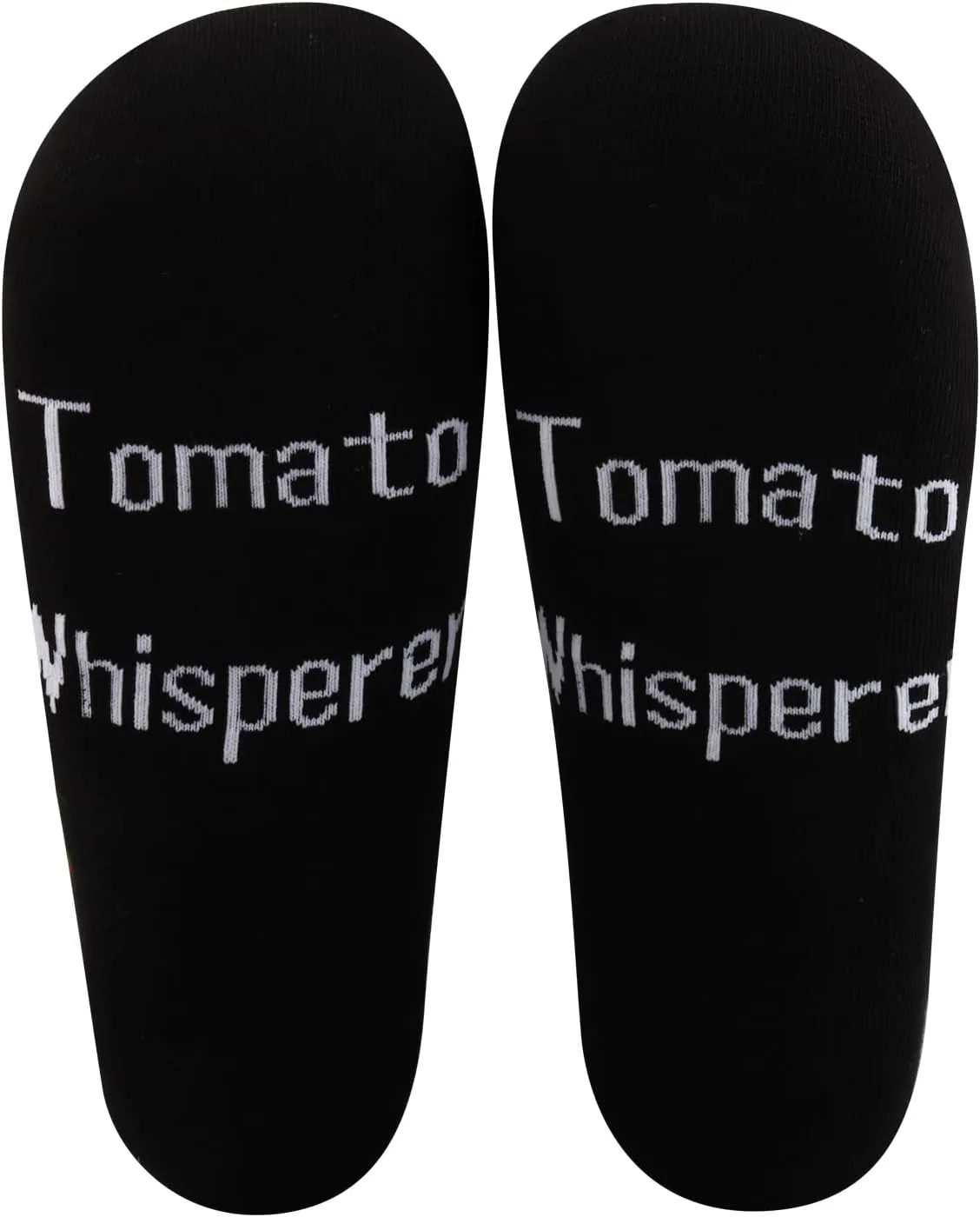 MBMSO Tomato Whisperer Socks - Vegetarian Gift for Tomato Lover, Funny Vegan Socks for Grower, Gardener, Farmer