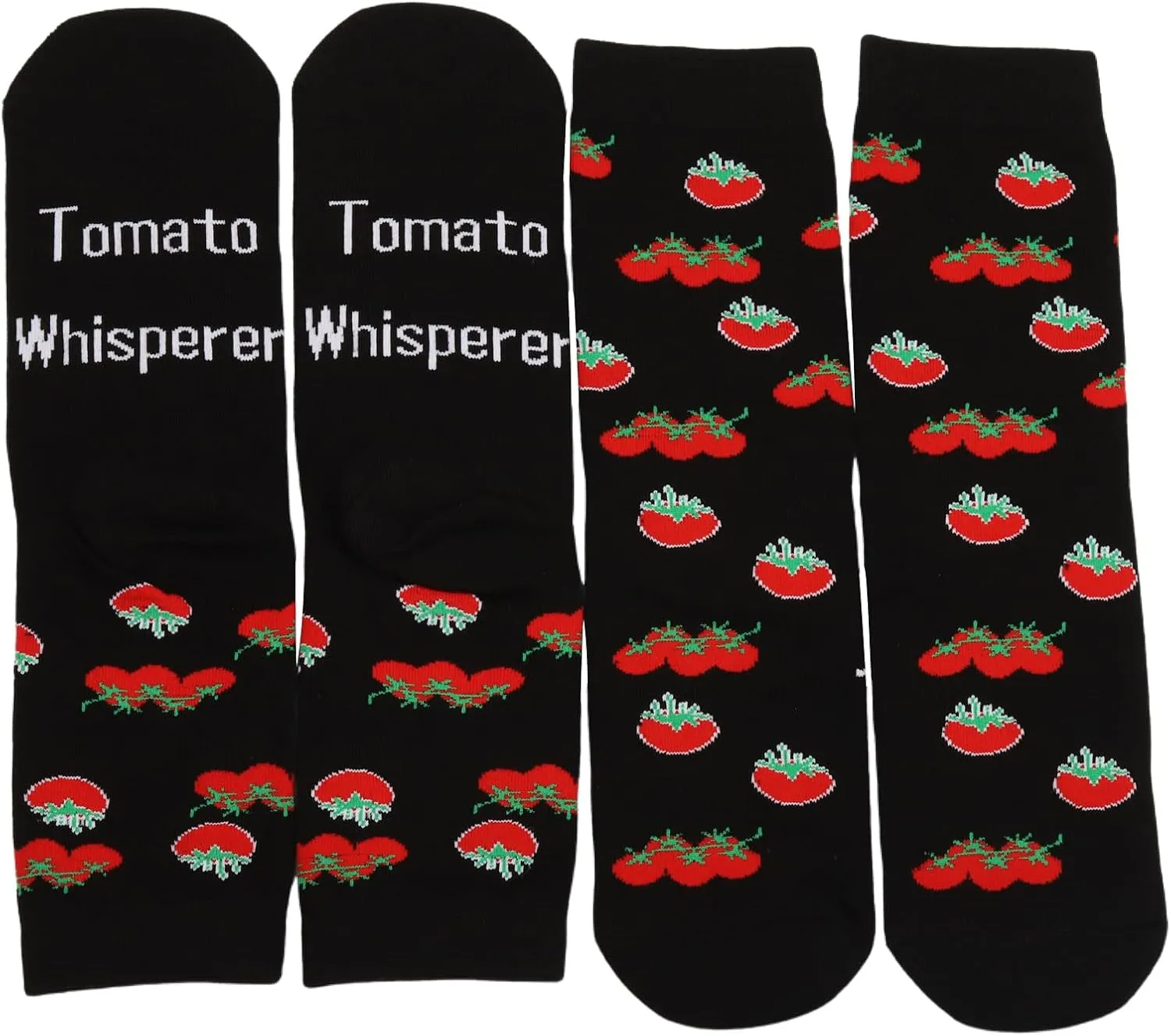 MBMSO Tomato Whisperer Socks - Vegetarian Gift for Tomato Lover, Funny Vegan Socks for Grower, Gardener, Farmer