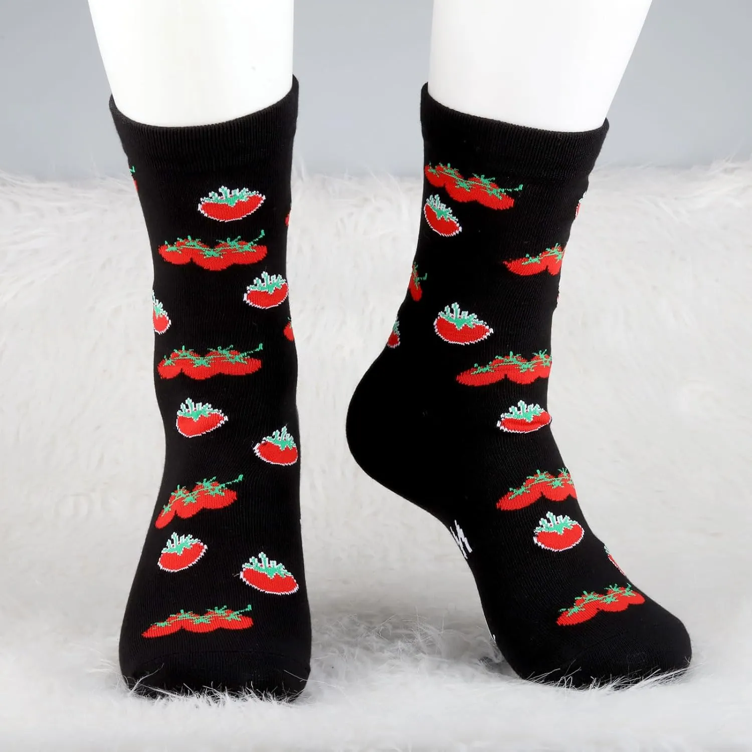MBMSO Tomato Whisperer Socks - Vegetarian Gift for Tomato Lover, Funny Vegan Socks for Grower, Gardener, Farmer