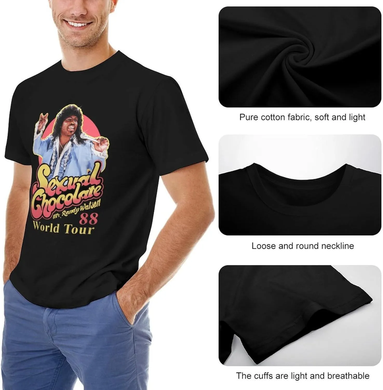 Men Music Fans T-Shirts Stylish Short Sleeve Cotton Shirt Adults