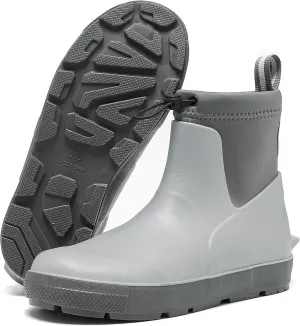 Men's Deck Boots,Ankle Rubber Rain boots Waterproof Anti-Slip Waterproof Shoes, Fishing Boating Boots Water Work Shoes for Men