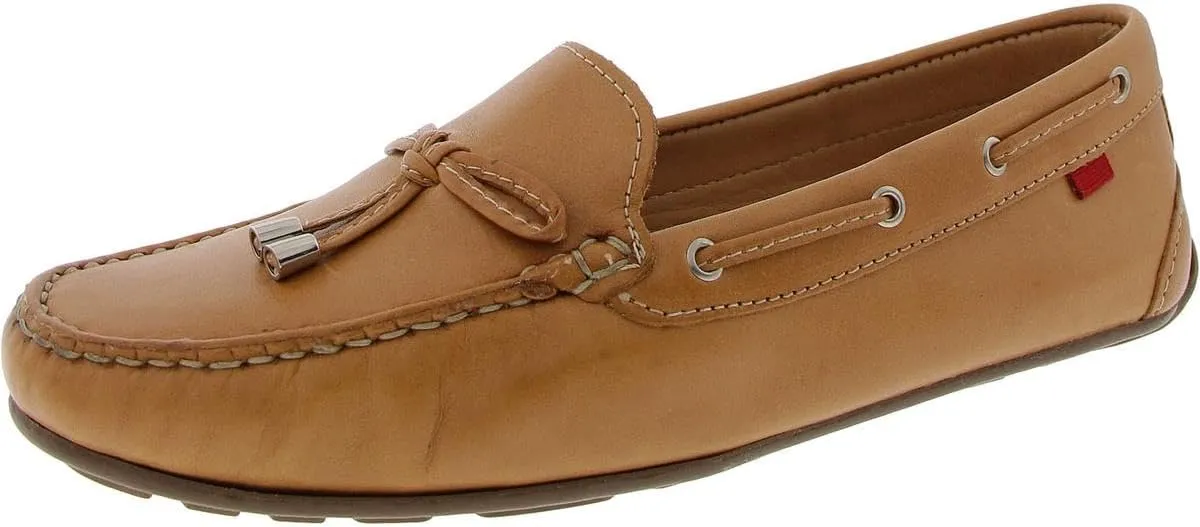 MJNY Womens Casual Comfortable Genuine Leather Lightweight Driving Moccasins Classic Fashion Tiebow Slip On Ladies Driving Loafer Flat Shoes