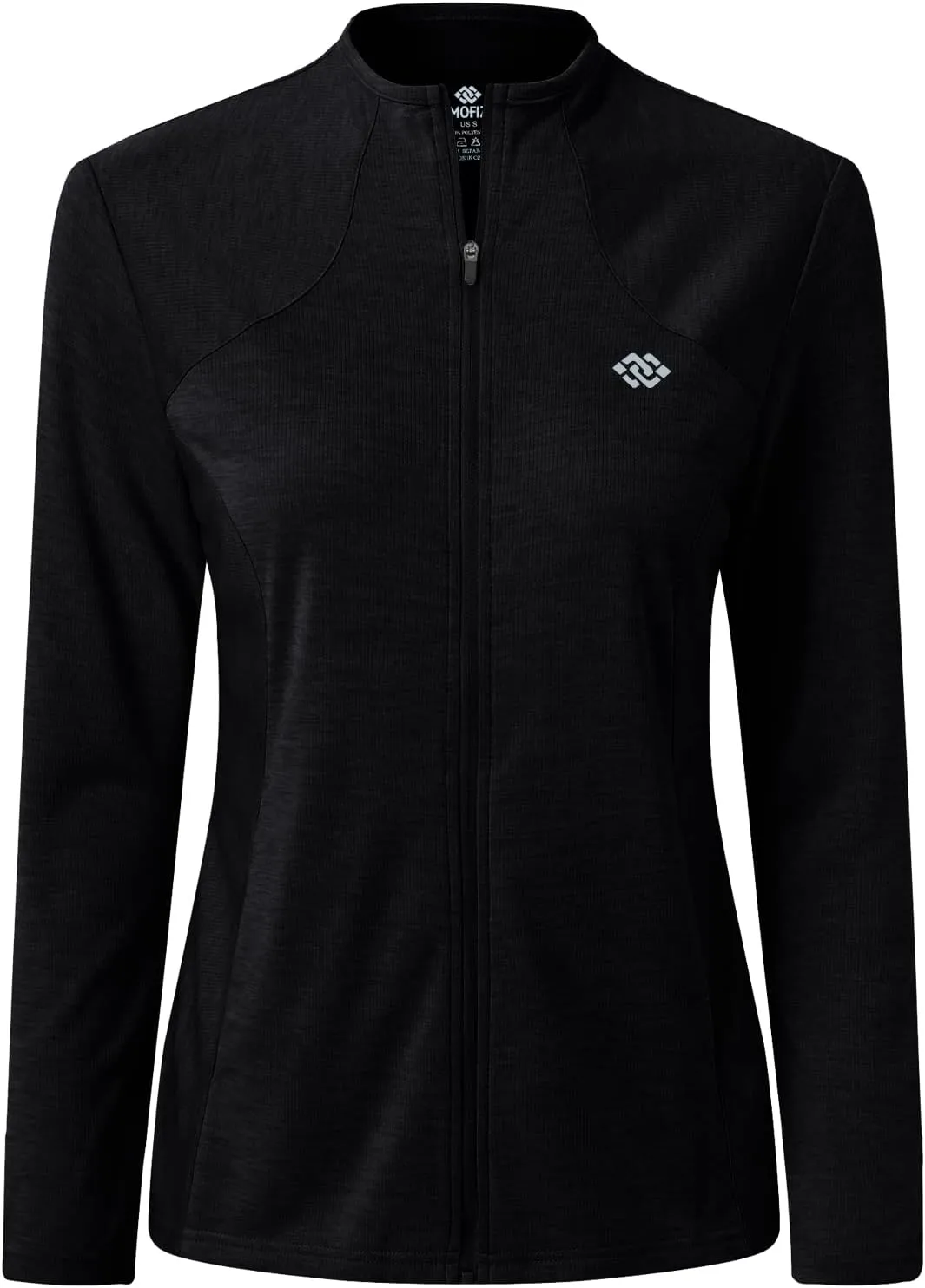 MoFiz Women's Full Zip Hiking Shirt Lightweight UPF 50  Sun Protection Running Jacket Long Sleeve Sports Outdoor Top Pockets