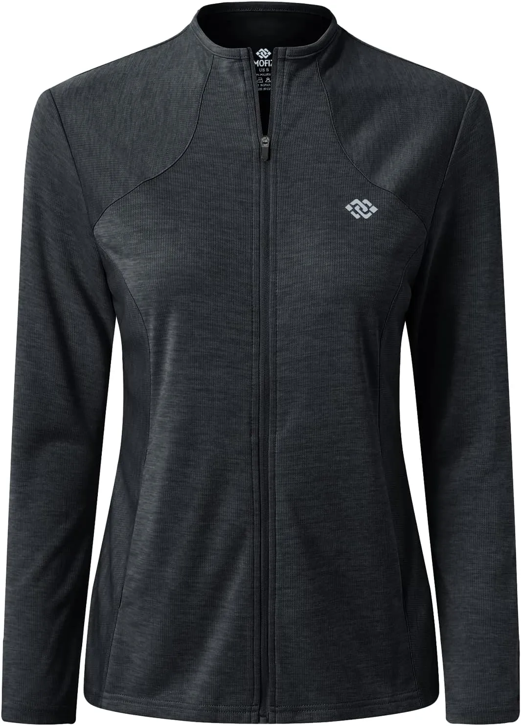 MoFiz Women's Full Zip Hiking Shirt Lightweight UPF 50  Sun Protection Running Jacket Long Sleeve Sports Outdoor Top Pockets
