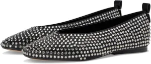 Naturalizer Women's 37 Edit Carla Ballet Flat, Black Satin, 8.5