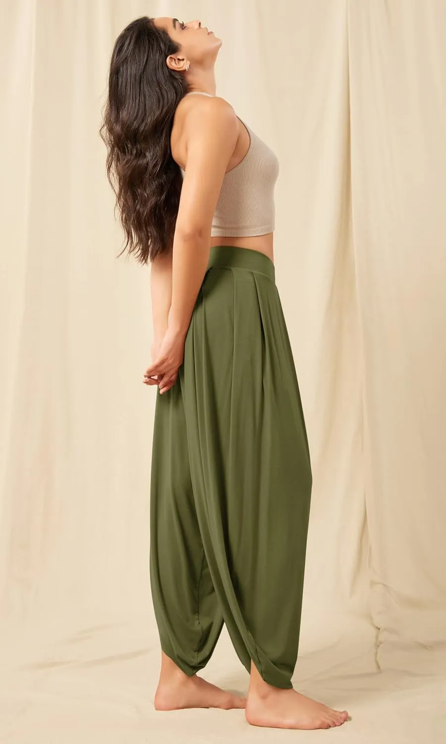 ODODOS Women's Wide Leg Pants with Pockets Lightweight Loose Draped Casual Palazzo Lounge Pajama Harem Pants