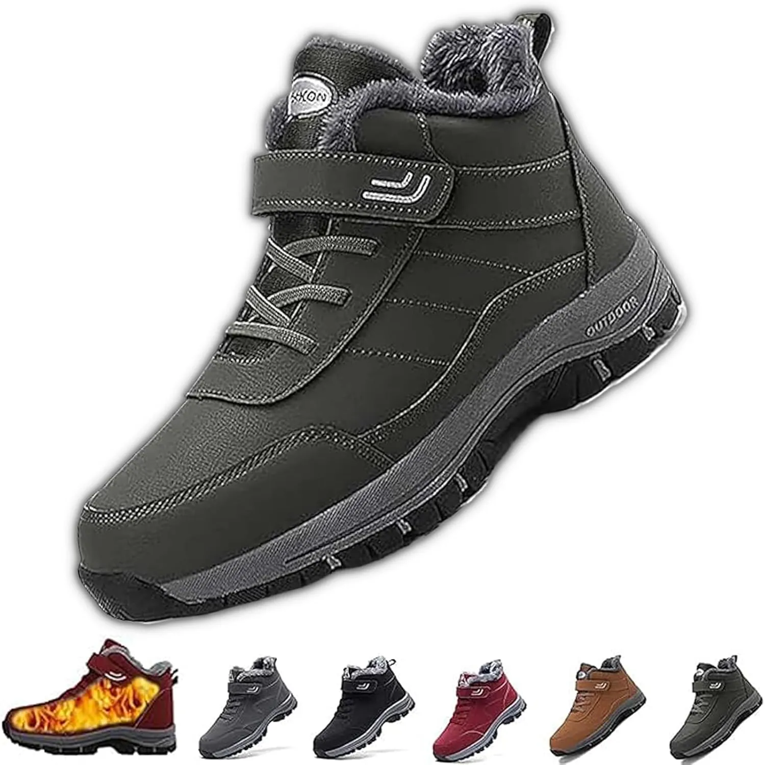 Orthoboots Pro - Ergonomic Winter Boots, Anti-Slip Cushioning Mountaineering Orthopedic Shoes, Waterproof Non-Slip Boots