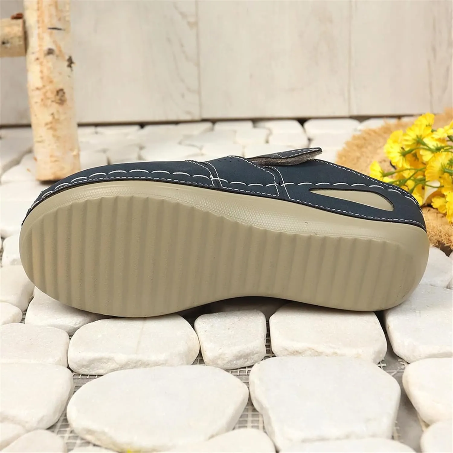 Orthopedic Sandals for Women Ankle Strap Closed Toe Wedge Platform Sandals Casual Summer Hollow Out Breathable Shoes